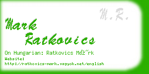 mark ratkovics business card
